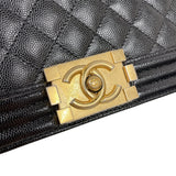 シャネル CHANEL ボーイシャネル25 A67086 ブラック/ゴールド金具 キャビアスキン レディース ショルダーバッグ