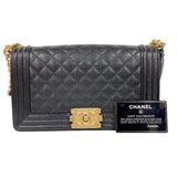 シャネル CHANEL ボーイシャネル25 A67086 ブラック/ゴールド金具 キャビアスキン レディース ショルダーバッグ