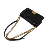 シャネル CHANEL ボーイシャネル25 A67086 ブラック/ゴールド金具 キャビアスキン レディース ショルダーバッグ