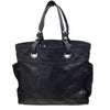 シャネル CHANEL パリビアリッツトートGM A34210 13番台 ブラック シルバー金具 コーティングキャンバス レディース トートバッグ