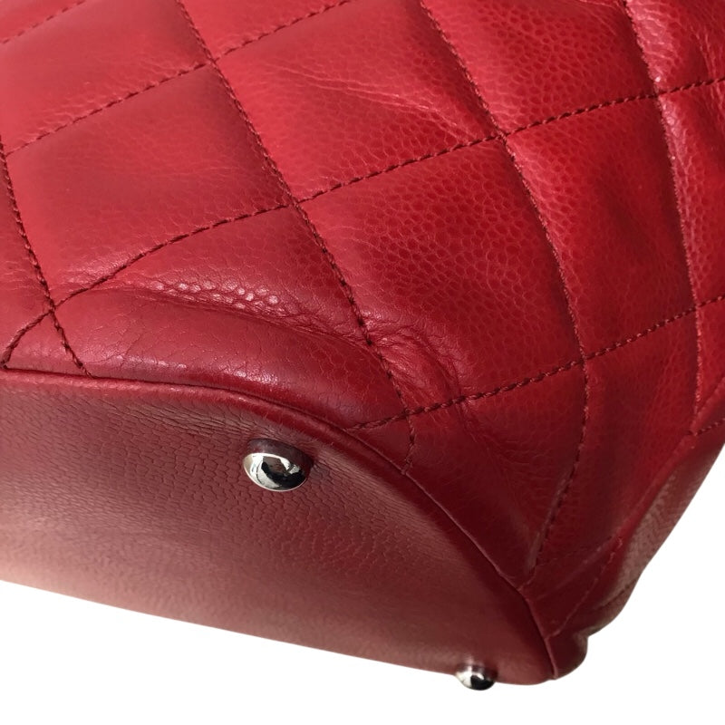 CHANEL トートバッグ　レッド シャネル CHANEL ココマーク チェーントートバッグ 17番台 レッド
