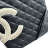 シャネル CHANEL カンボンライン ショルダーバッグ スモール A25178 9番台 ブラック/ホワイト シルバー金具 ラムスキン レディース