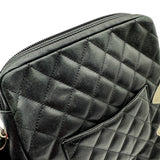 シャネル CHANEL カンボンライン ショルダーバッグ スモール A25178 9番台 ブラック/ホワイト シルバー金具 ラムスキン レディース