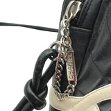 シャネル CHANEL カンボンライン ショルダーバッグ スモール A25178 9番台 ブラック/ホワイト シルバー金具 ラムスキン レディース