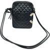 シャネル CHANEL カンボンライン ショルダーバッグ スモール A25178 9番台 ブラック/ホワイト シルバー金具 ラムスキン レディース