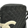 シャネル CHANEL カンボンライン ショルダーバッグ スモール A25178 9番台 ブラック/ホワイト シルバー金具 ラムスキン レディース