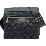 シャネル CHANEL コココクーン メッセンジャーバッグPM A48616 14番台 ブラック ナイロン レディース ショルダーバッグ