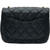 シャネル CHANEL フリルストラップ ミニフラップバッグ AS2203 30番台 ブラック ゴールド金具 ラムスキン レディース ショルダーバッグ
