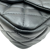 シャネル CHANEL フリルストラップ ミニフラップバッグ AS2203 30番台 ブラック ゴールド金具 ラムスキン レディース ショルダーバッグ