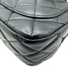 シャネル CHANEL フリルストラップ ミニフラップバッグ AS2203 30番台 ブラック ゴールド金具 ラムスキン レディース ショルダーバッグ