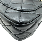 シャネル CHANEL フリルストラップ ミニフラップバッグ AS2203 30番台 ブラック ゴールド金具 ラムスキン レディース ショルダーバッグ