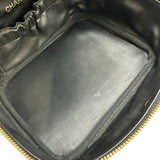 シャネル CHANEL ビコローレバニティバッグ A01618 3番台 ブラック ゴールド金具 ラムスキン レディース ハンドバッグ