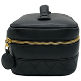 シャネル CHANEL ビコローレバニティバッグ A01618 3番台 ブラック ゴールド金具 ラムスキン レディース ハンドバッグ