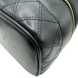 シャネル CHANEL ビコローレバニティバッグ A01618 3番台 ブラック ゴールド金具 ラムスキン レディース ハンドバッグ