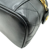 シャネル CHANEL ビコローレバニティバッグ A01618 3番台 ブラック ゴールド金具 ラムスキン レディース ハンドバッグ