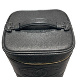 シャネル CHANEL ココマークバニティバッグ A01998 4番台 ブラック ゴールド金具 キャビアスキン レディース ハンドバッグ