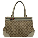 グッチ GUCCI GGキャンバス メイフェア トートバッグ 257063 アイボリー シルバー金具 GGキャンバス/レザー レディース ハンドバッグ