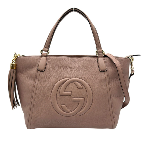 グッチ GUCCI ソーホー トートバッグ 369176 ピンク レザー レディース