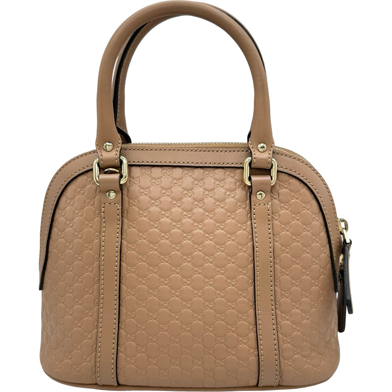 グッチ GUCCI マイクログッチシマ ハンドバッグ 449654 ベージュ