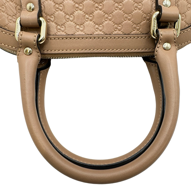 グッチ GUCCI マイクログッチシマ ハンドバッグ 449654 ベージュ