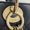 クリスチャン・ディオール Christian Dior レディーディオールメディアム M05650NGE ブラック シルバー金具 カナージュラム レディース ショルダーバッグ