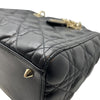 クリスチャン・ディオール Christian Dior レディーディオールメディアム M05650NGE ブラック シルバー金具 カナージュラム レディース ショルダーバッグ
