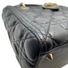 クリスチャン・ディオール Christian Dior レディーディオールメディアム M05650NGE ブラック シルバー金具 カナージュラム レディース ショルダーバッグ