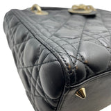 クリスチャン・ディオール Christian Dior レディーディオールメディアム M05650NGE ブラック シルバー金具 カナージュラム レディース ショルダーバッグ