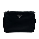 プラダ PRADA Re-Nylon xサフィアーノレザー ショルダーバッグ 2VH113 ブラック ナイロン・サフィアーノレザー レディース ショルダーバッグ