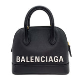 バレンシアガ BALENCIAGA ヴィルトップハンドルXXS ブラック ゴールド金具 レザー レディース ハンドバッグ