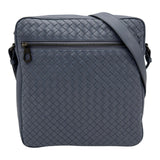 ボッテガ・ヴェネタ BOTTEGA VENETA イントレチャート ショルダーバッグ 443872 アズール レザー メンズ ショルダーバッグ