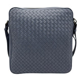 ボッテガ・ヴェネタ BOTTEGA VENETA イントレチャート ショルダーバッグ 443872 アズール レザー メンズ ショルダーバッグ