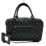 バレンシアガ BALENCIAGA ザ・マトラッセ ハンドバッグ 168031 ブラック レザー レディース