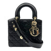 クリスチャン・ディオール Christian Dior レディディオールスモール M05380NGE ブラック ゴールド金具 カナージュラム レディース ハンドバッグ