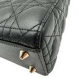 クリスチャン・ディオール Christian Dior レディディオールスモール M05380NGE ブラック ゴールド金具 カナージュラム レディース ハンドバッグ