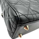 クリスチャン・ディオール Christian Dior レディディオールスモール M05380NGE ブラック ゴールド金具 カナージュラム レディース ハンドバッグ