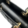 クリスチャン・ディオール Christian Dior レディディオールスモール M05380NGE ブラック ゴールド金具 カナージュラム レディース ハンドバッグ