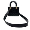 クリスチャン・ディオール Christian Dior レディディオールスモール M05380NGE ブラック ゴールド金具 カナージュラム レディース ハンドバッグ