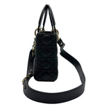 クリスチャン・ディオール Christian Dior レディディオールスモール M05380NGE ブラック ゴールド金具 カナージュラム レディース ハンドバッグ