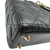 クリスチャン・ディオール Christian Dior レディディオールスモール M05380NGE ブラック ゴールド金具 カナージュラム レディース ハンドバッグ