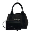 バレンシアガ BALENCIAGA ネイビーカバスS 339933 ブラック キャンバス/レザー レディース ハンドバッグ