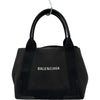 バレンシアガ BALENCIAGA ネイビーカバスS 339933 ブラック キャンバス/レザー レディース ハンドバッグ