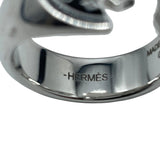 エルメス HERMES カルーゼルリング シルバー×ブラック メタル ジュエリー