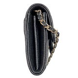 シャネル CHANEL クラシックチェーンクラッチ AP0238 ブラック　ゴールド金具 キャビアスキン レディース ショルダーバッグ