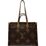 ルイ・ヴィトン LOUIS VUITTON オンザゴーGM M44576 ブラウン ジャイアント・リバース レディース トートバッグ