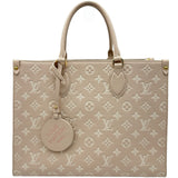 ルイ・ヴィトン LOUIS VUITTON オンザゴーMM M46128 ローズベージュ モノグラム・アンプラント レディース トートバッグ