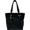 シャネル CHANEL パリビアリッツトートPM A34208 12番台 ブラック シルバー金具 PVC レディース トートバッグ