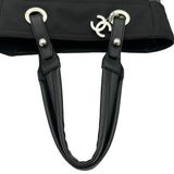 シャネル CHANEL パリビアリッツトートPM A34208 12番台 ブラック シルバー金具 PVC レディース トートバッグ