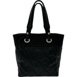 シャネル CHANEL パリビアリッツトートPM A34208 12番台 ブラック シルバー金具 PVC レディース トートバッグ