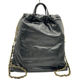シャネル CHANEL CHANEL22 バックパック AS3313 ブラック ゴールド金具 シャイニーカーフ レディース リュック・デイパック